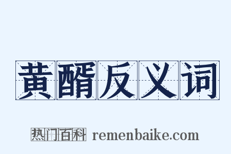 黄醑反义词是什么意思的图片